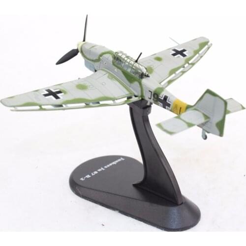 Die cast Military -Plane Models 1:100 Ju 87B Stuka Dive Bomber Army - Aircraft Airlane Model Toys for Collection Gift
