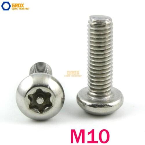 M10 304 Stainless Steel Security Torx Button Head Machine Screw