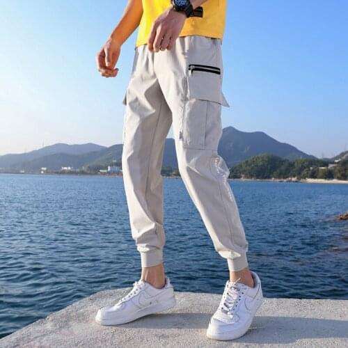 MENS Overalls Multi-pockets Harem Jogger Harajuku Athletic Pants Hip Hop Casual Harem Fashion Man Pants