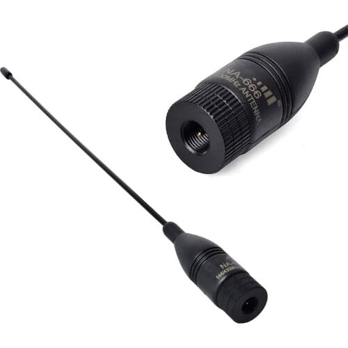 NA-666 SMA Male Dual Band Walkie Talkie Antenna Soft Whip VHF UHF 2 Way Radio Antenna,for Retevis,Wouxun,TYT ,YAESU/Vertex Stand