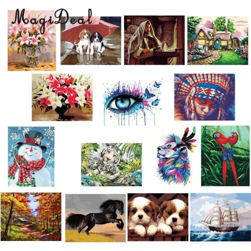 DIY Painting by Numbers for Adults Kids Paint by Number Kits Drawing On Canvas for Home Living Room Decor 40x50cm