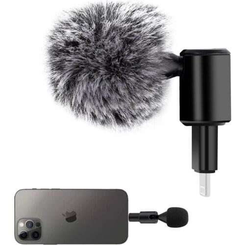 8 PIN Jack Mobile Phone Adjustable Microphones, Mini Microphone for Smartphone