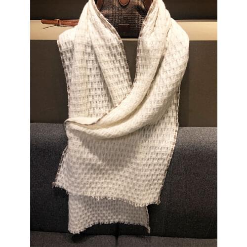 Knitted Shawl Scarf Women Tassels Inner Mongolia New Autumn Winter Soft Warm Thick Warm Ladies 100% Cashmere Scarf