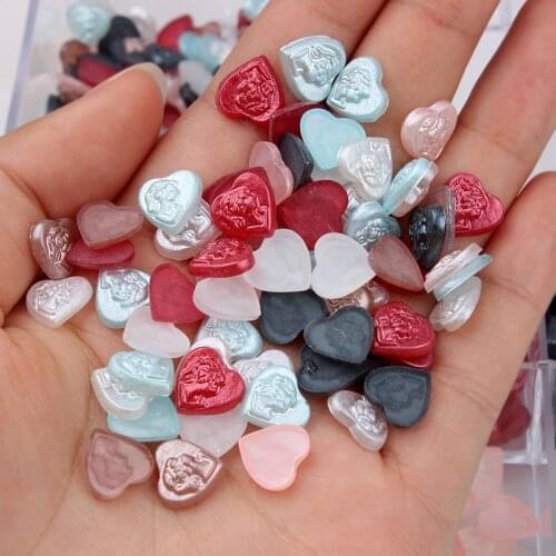 The New Resin Cartoon heart-shaped portrait carving Nail Rhinestone 3D CharmsNail art Jewelry Accessories