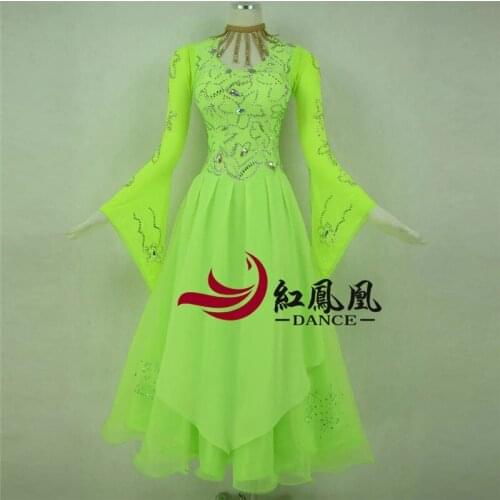 Dance dress women ballroom dance competition dress waltz dance dress adult female dance big swing dress