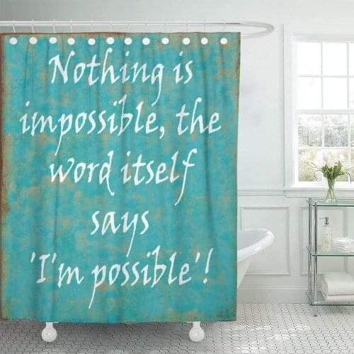 Life Inspirational Motivating Wise Quote from Audrey Hepburn Clever Shower Curtain Waterproof Polyester Fabric 60 x 72 Inches