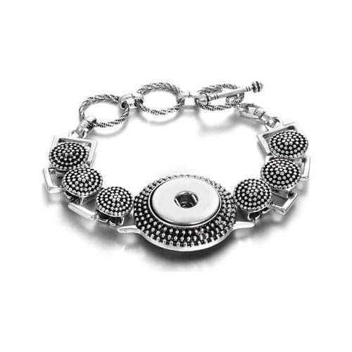 Vintage DIY Bohemian Bracelet For Women 18mm Metal Snap Button Jewelry Men Arm Cuff Jewelry