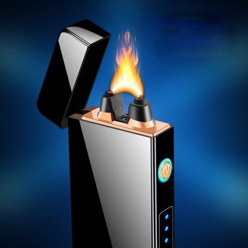 Power To Flame Creative Charging Lighter USB High-end Gift Smoking Set Cigar Cigarette Lighter Gadgets for Men Technology Gifts