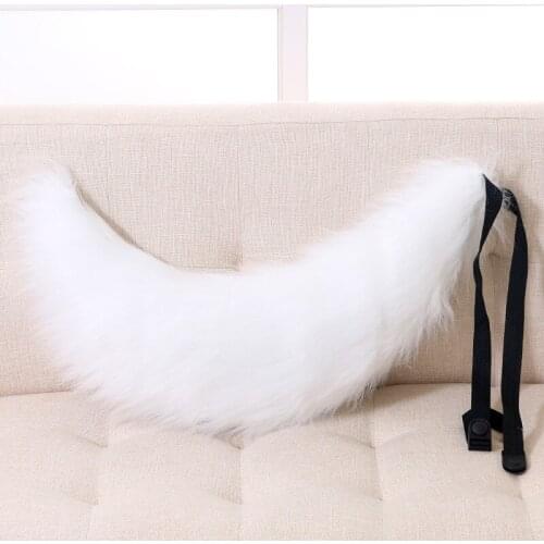 Anime Fox Long Tail Furry Tassels Hair Clip Prop Carnival Birthday Wedding Decor Party Costume Cosplay Holiday Christmas