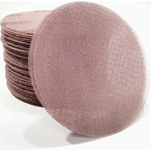 10 pieces of 5/6 inch grid grip pad dust-free grid line abrasive mesh sandpaper sandpaper hook and ring dry sandpaper