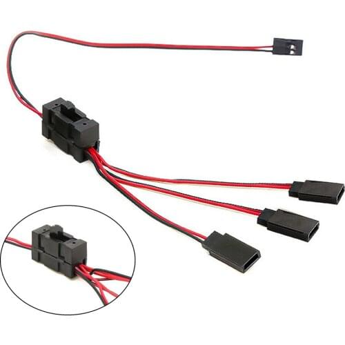 3 way Wire LED Light Lamp On off Controller Switch Y Cable for 1 10 SCX10 TRX 4 RC Crawler Car Replacement Upgrade Parts