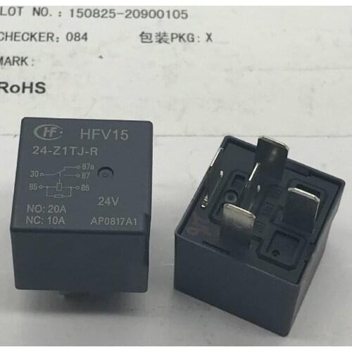 5PCS New HFV15 24-Z1TJ-R 20A 24V Genuine HFV15 24-H1STJ-R Automotive Relay