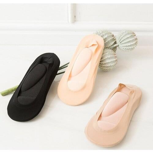 1pair 23CM noble invisible socks Korean 3D boat socks air cushion ice silk boat socks Health Care Women
