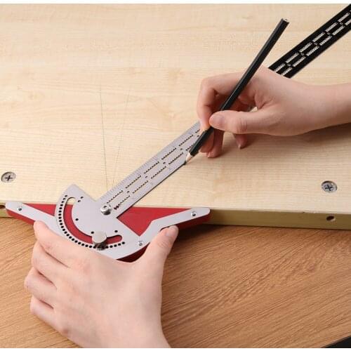 Woodworkers Edge Rule Efficient Protractor Angle Protractor Woodworking Ruler Angle Measure Stainless Steel Carpentry Tool