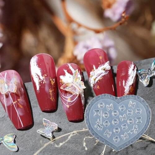 Nail Art 3D Silicone Carving Mould Acrylic UV Gel Nail Art Silicone Mould Diy Girl Lady Nail Art Decoration Tool