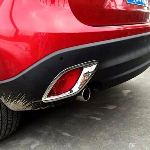 For Mazda CX-5 CX5 2015 2pcs ABS Chrome Car Rear Tail Fog Light Lamp Cover Trim Protector Molding Decoration