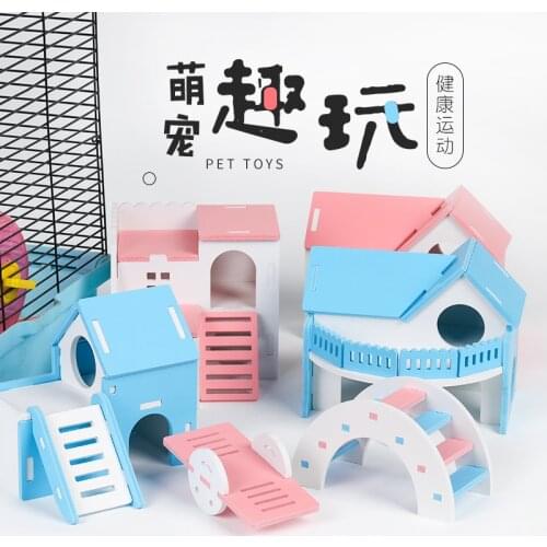 Hamster toy acrylic hamster cage accessories Golden Bear cage villa supplies toy Tiantai swing golden hamsterHamster House