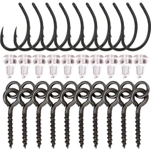 30Pcs/Set Durable Corrosion-resistant Fishing Bait Ring Swivel Tackle for Carp Durable Corrosion-resistant Fishing Bait Ring Swi