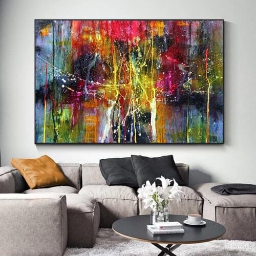 Colorful Abstract Art Canvas Paintings Modern Posters and Prints Wall Art Picture for Living Room Home Wall Decoration Cuadros