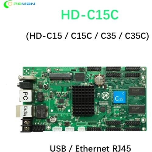 Hot Huidu HD-C15C ethernet RJ45 USB Full Color LED Video Display Controller with 10 HUB75E (Replace HD-C10C) C35 C35C