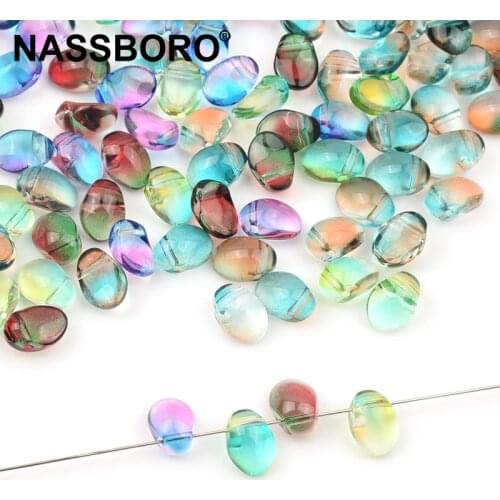 Many Color 6x8mm Small Crescent Shape Lampwork Czech Beads Glass Beads For Jewelry Making Earring Diy Accessories