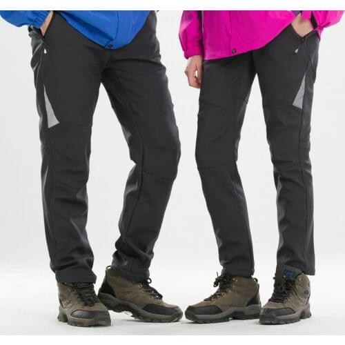 2020 Winter Women Thick Warm Fleece Softshell Outdoor Pants Men Fishing Camping Hiking Trekking Waterproof Windproof Trousers