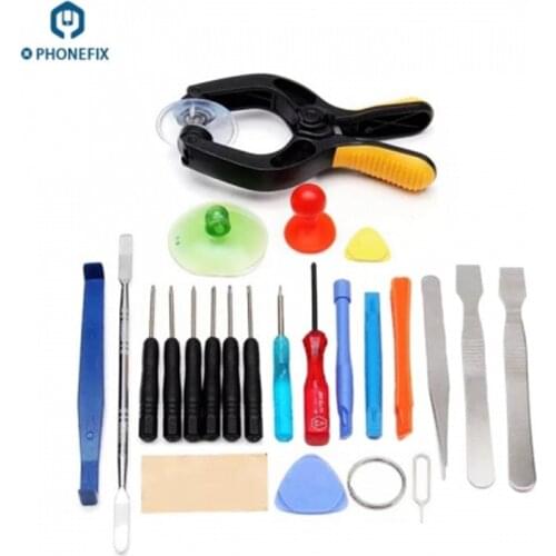 PHONEFIX 23 in 1 Phone Repair Tools Phone Screwdriver Set Spudger Suction Tool for iPhone Repair Mobile Screen Opening Tools
