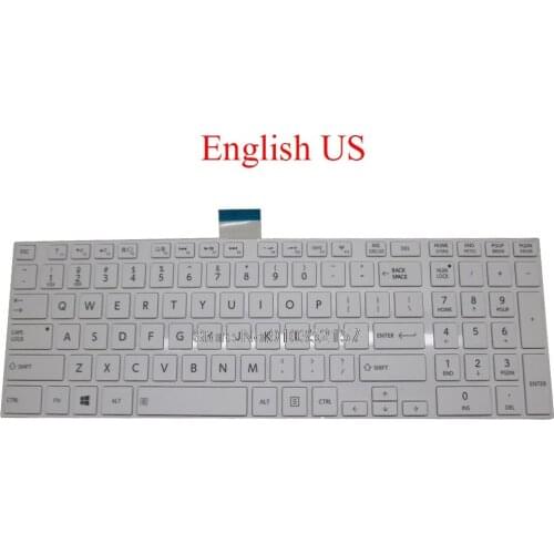 US CZ SP Keyboard For Toshiba For Satellite L50-A S50 MP-11B53US-9301A 6037B0083602 V138126BK1 6037B0083807 V138170A white new