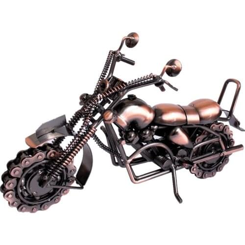 Desk Accesories Retro Metal Motorcycle Model Aesthetic Decoration For Living Room Piecies Color Optional Small Cabinet Decor