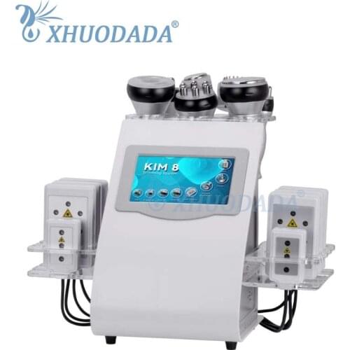 New product small 9 in 1 40K ultrasonic cavitation vacuum radio frequency laser fat laser weight loss machine home body shaping