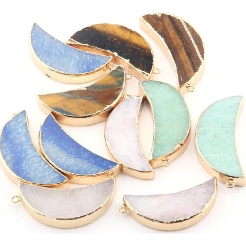 Natural Stone Pendants Mood Shape Exquisite accessories DIY for Necklace or Jewelry Making Size 40*26*7 mm