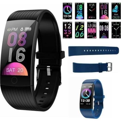 Q18 Blood Pressure Monitor Smart Watch Heart Rate 1.14" Sports Tracker Bracelet Sleep Tracker Passometer Blood Pressure