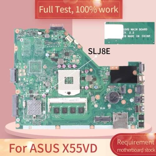 REV.2.2 For ASUS X55VD SLJ8E Notebook motherboard Mainboard full test 100% work