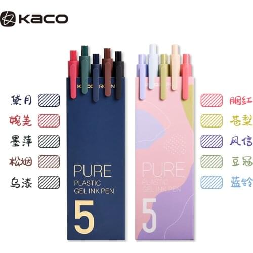 Youpin KACOGREEN Colorful Sign Pen 10 Colors Ballpoint pen Core Durable Signing Pen 0.5MM For School Student/Worker/KACO Refill