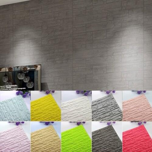DIY Self Adhensive 3D Brick Wall Stickers Living Room Decor Foam Waterproof for TV Background Kids Room Bedroom Decor
