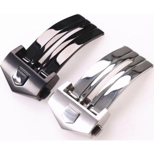 18mm 20mm 22mm Stainless steel watch buckle Folding clasp Double button ouch for TAG Heuer watch accessories strap Bright matte