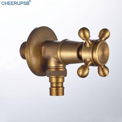Bathroom WC Basin Faucet Vintage Gold Black Bibcock Garden Washroom Wall Mount Taps Washing Machine Outdoor Sink Copper Faucets