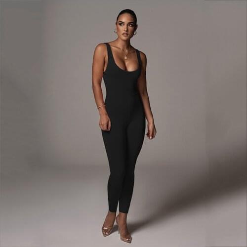 Sports Wear For Women Gym Junpsuit One Piece Sleeveless Yoga Suit Fitness Solid Workout Set Female Sexy Sportswear