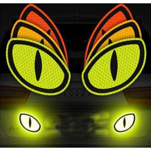 2Pcs/pair Reflective Safety Warning Tape Car Sticker Car Reflective Sticker Car Sticker Reflective Strips Auto Truck Motorcycle