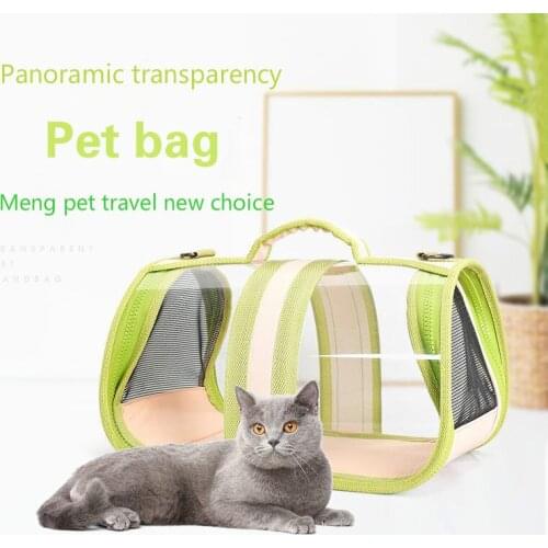 Cat supplies for dogs and cats go out single shoulder bag folding convenient chest panoramic transparent cat pet