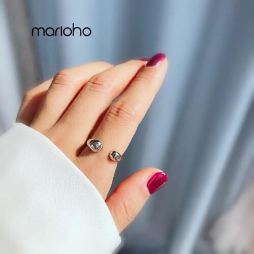 Punk Fashion Irregular Gold Silver Color Opening Finger Ring For Women Metal Adjustable Geometric Ring Simple Jewelry Party