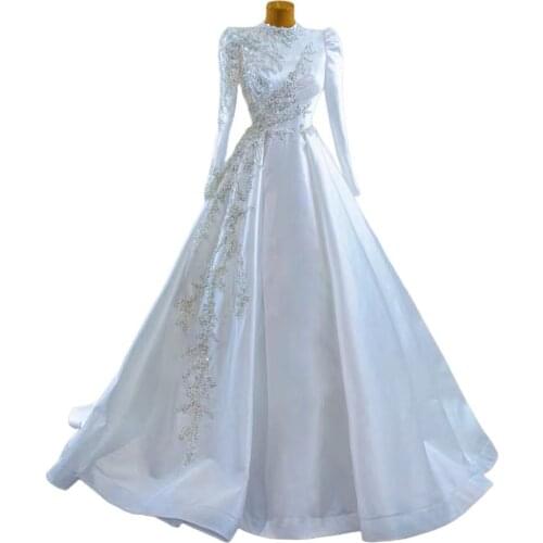 WECHEER Satin Wedding Dresses