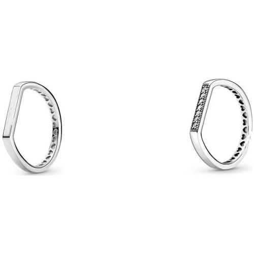 925 sterling silver Pandora ring dazzling crystal ring ladies wedding party fashion jewelry