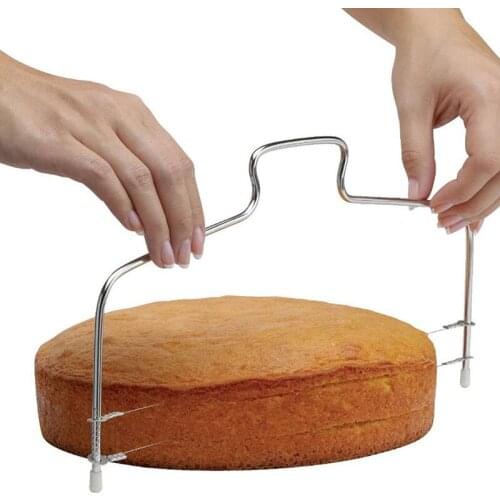 1PCS Double Line Adjustable Baking Tools Cake Bread Slicer Cutter Strings Knife Soap Knife DIY Mould Stainless Steel Cake Tools
