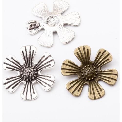 10pcs flower Vintage zinc alloy metal pendant charms for diy jewelry making 5574