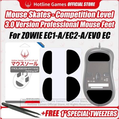 Hotline Games 3.0 Competition Level Mouse Skates Mouse Feet Pad Replacement Feet for ZOWIE EC1-A EC1A 0.28mm/0.6mm Thickness