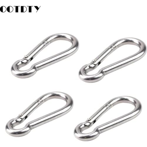 4 Pcs Carabiner Clip Spring Snap Rope Connector Hooks Heavy Duty Durable 304 Stainless Steel Swing Set Accessories