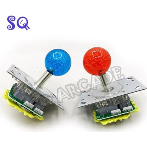 Red/blue 12V 40cm top crystal ball illuminated joystick copy SANWA 5 Pin stick Arcade joystick