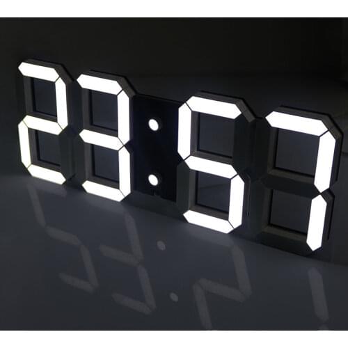 Nordic Large Digital Wall Clock Kitchen LED Display Home Clocks Wall Watch Night USB Electronic Alarm Clock Bathroom Table Clock