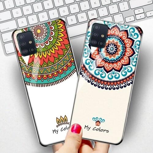 For Samsung A51 Case Tempered Glass On Samsung A51 4G SM-A515F Cover Galaxy A51 5G SM-A516F M40S Hard Back Cover Protective Capa